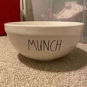 NEW Rae Dunn MUNCH Large Ceramic Snack Bowl Artisan Collection By Magenta